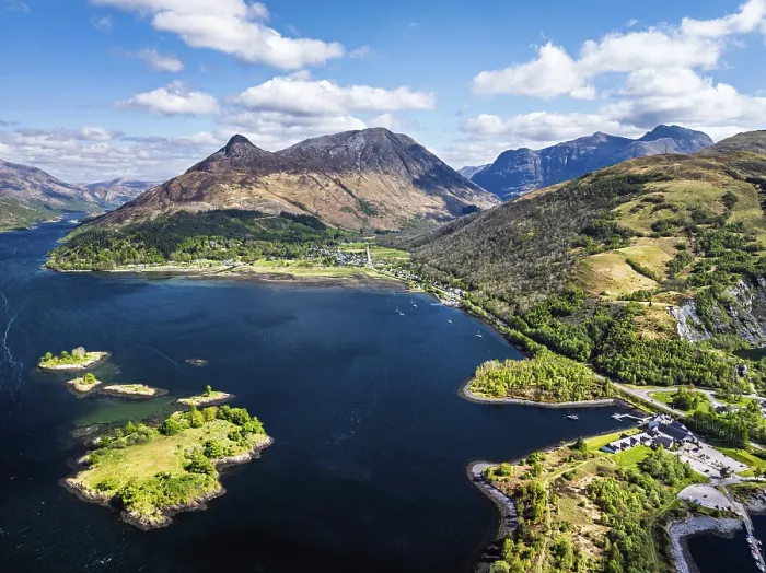 Framed Print : Loch Leven from a drone, Glencoe Framed Print : Loch Leven from a drone, Glencoe