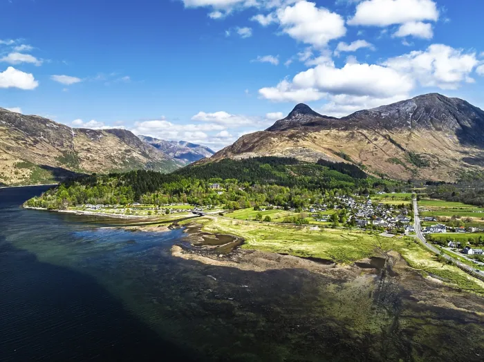 Framed Print : Loch Leven and Holiday Park from a drone Framed Print : Loch Leven and Holiday Park from a drone