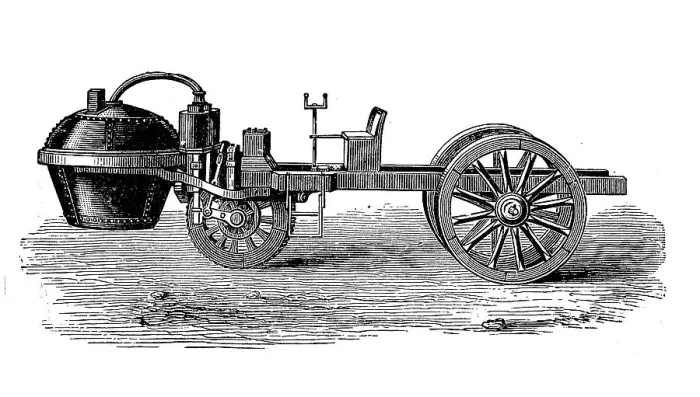 Framed Print : Locomotives from the 18th century: the Cugnot steam car
