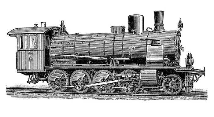 Framed Print : Locomotives from the 19th century: Five-axle four-coupled goods train compound locomotive of the Prussian State Railway Framed Print : Locomotives from the 19th century: Five-axle four-coupled goods train compound locomotive of the Prussian State Railway