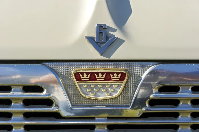 Framed Print : Logo on oldtimer FORD Taunus 20M