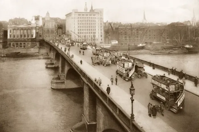 Framed Print : London Bridge, London, UK, ca 1920