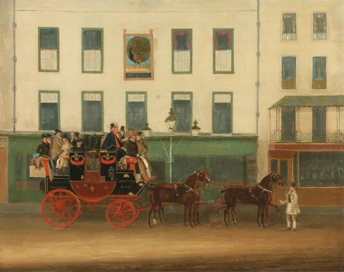 Framed Print : The London-Manchester stagecoach