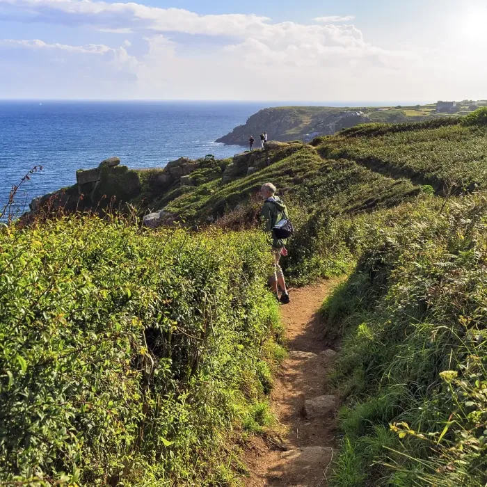 Framed Print : Long Distance Walk, South West Coast Path