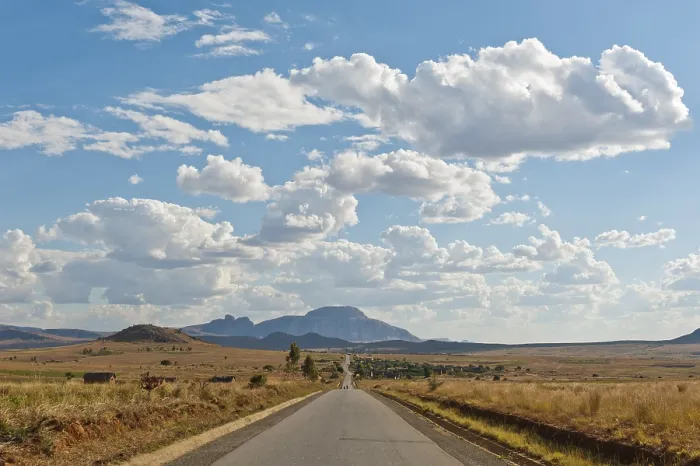 Framed Print : Long straight road, vast arid landscape Framed Print : Long straight road, vast arid landscape