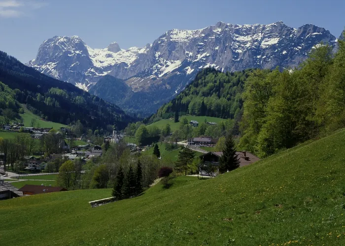 Framed Print : Look in the spring in the Ramsau in the Berchtesgadener land Framed Print : Look in the spring in the Ramsau in the Berchtesgadener land