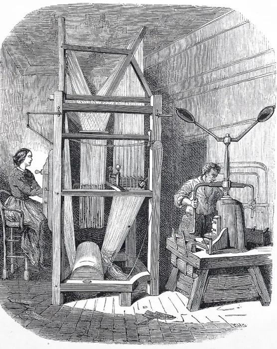 Framed Print : A loom, a device used to weave cloth and tapestry Framed Print : A loom, a device used to weave cloth and tapestry