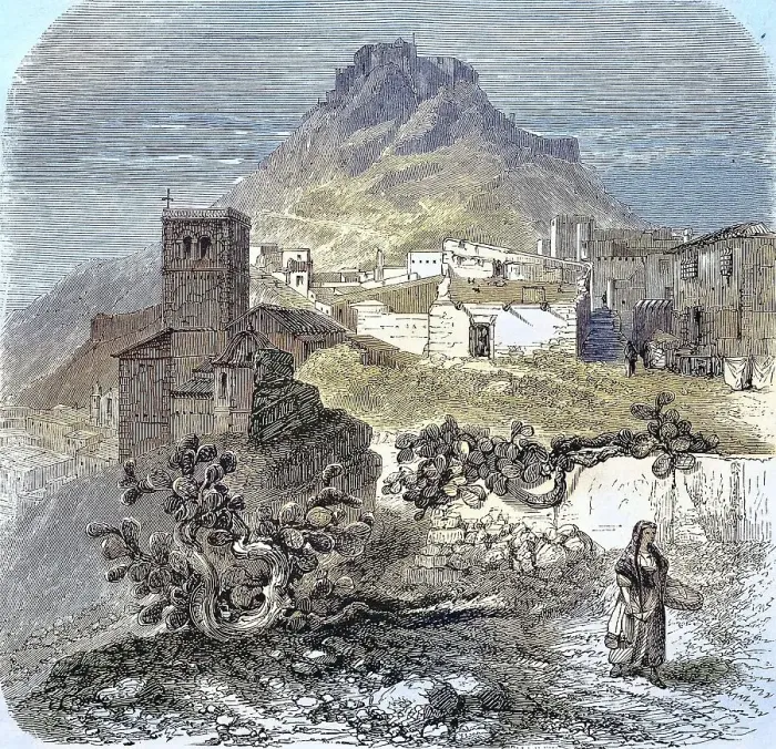 Framed Print : Lorca Castle, c. 1882, Murcia, Spain Framed Print : Lorca Castle, c. 1882, Murcia, Spain