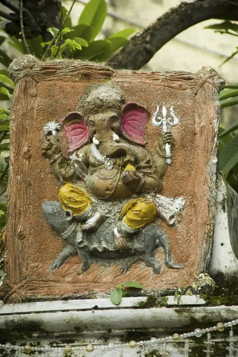 Framed Print : Lord ganesh mural in mumbai at maharashtra India