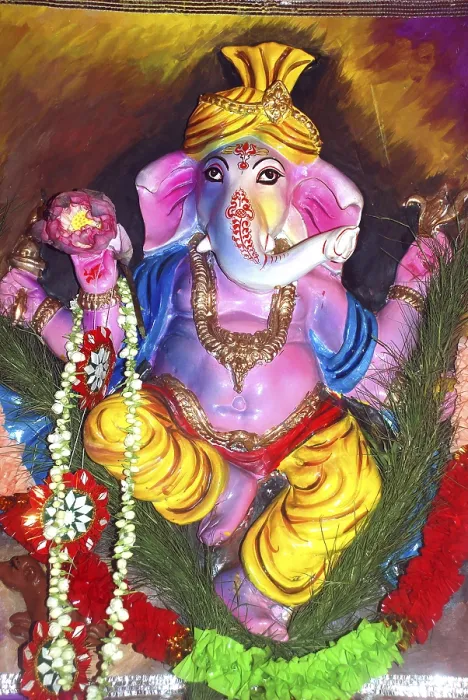 Framed Print : Lord ganesha statue, Kolkata, West Bengal, India