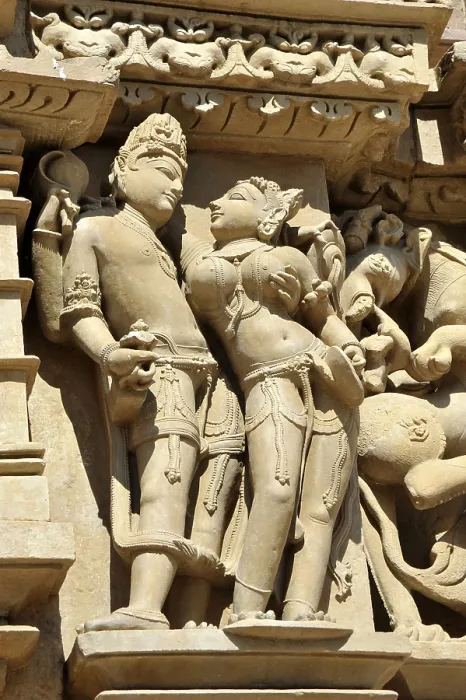 Framed Print : Lord shiva and parvati parsvanath temple Khajuraho Madhya Pradesh India Asia