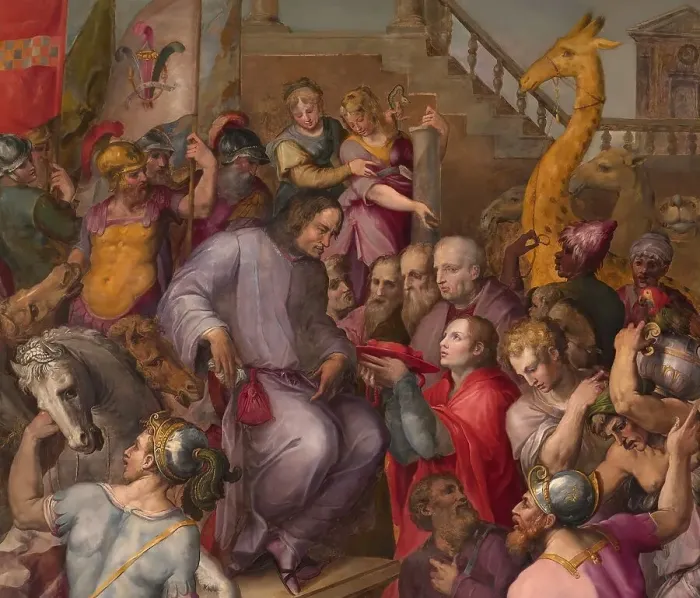 Framed Print : Lorenzo the Magnificent receives the tribute of the ambassadors