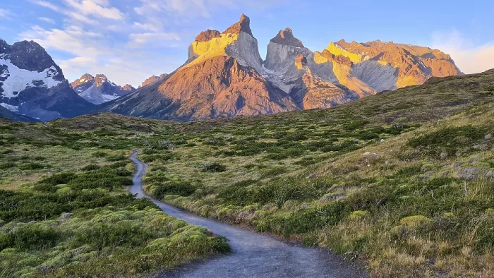 Framed Print : Los Cuernos, the horns, in the evening light