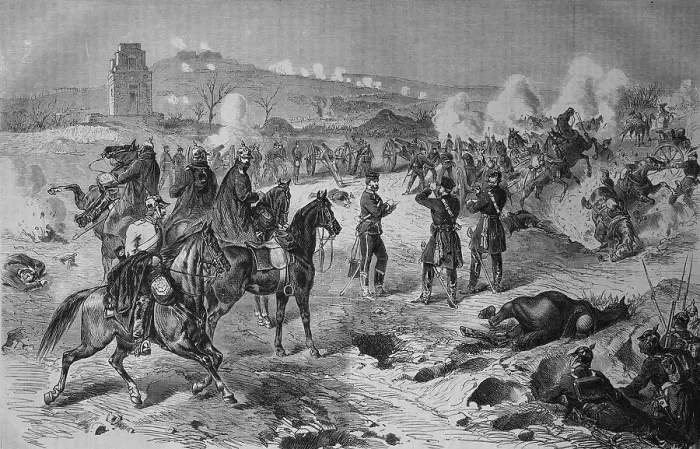 Framed Print : Lost battle at Mont Valerien outside Paris on 19 January 1871