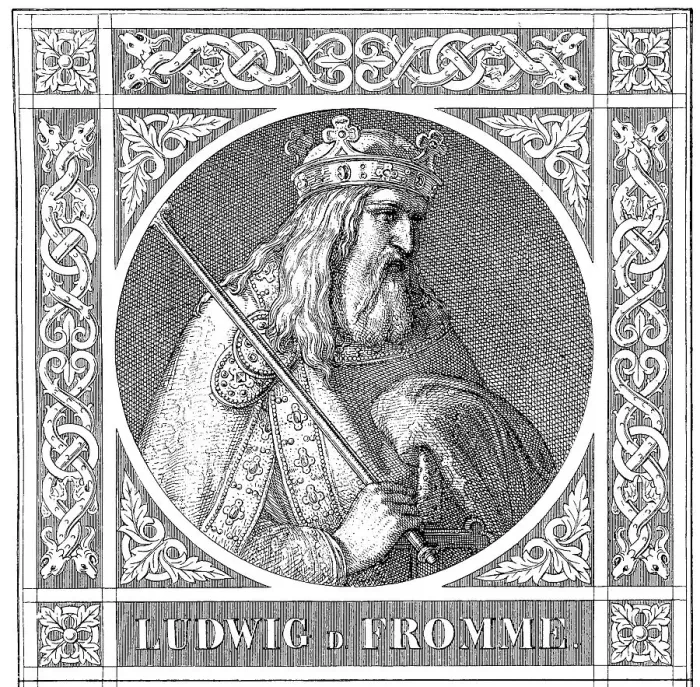 Framed Print : Louis I Louis the Pious (August 778) (20 June 840) was King of the Frankish Empire and Emperor (813-840)