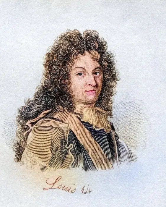 Framed Print : Louis XIV Louis Dieudonne 1638-1715 King of France and Navarre from the book Crabbs Historical Dictionary from 1825