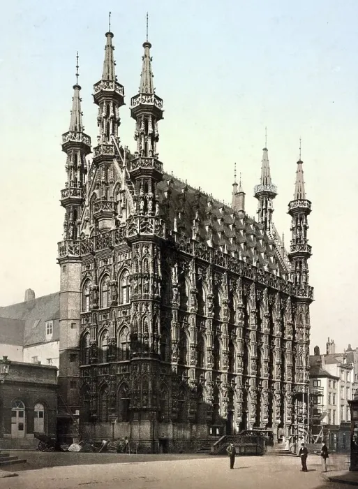 Framed Print : Louvain. The Town Hall, Belgium