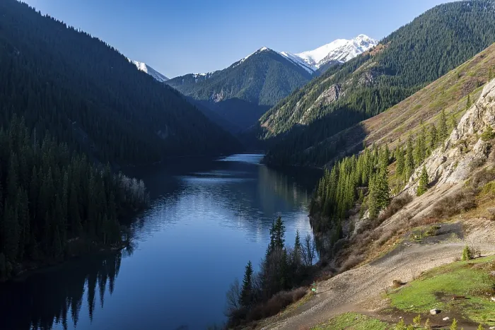 Framed Print : Lower Kolsai lake, Kolsay Lakes National Park