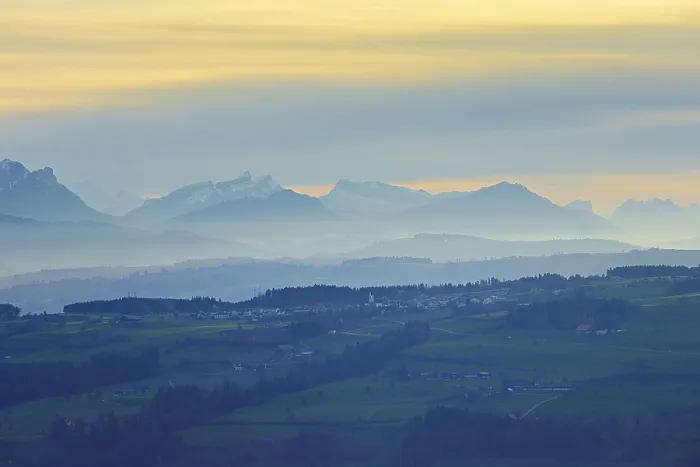 Framed Print : Lucerne Midlands, behind them the Bernese Alps Framed Print : Lucerne Midlands, behind them the Bernese Alps