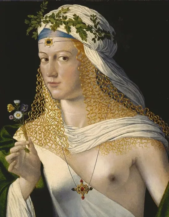 Framed Print : Lucretia, Traditionally considered to be the portrait of Lucretia Borgia