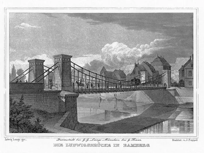 Framed Print : Ludwigsbruecke, Bamberg, drawing by L Framed Print : Ludwigsbruecke, Bamberg, drawing by L