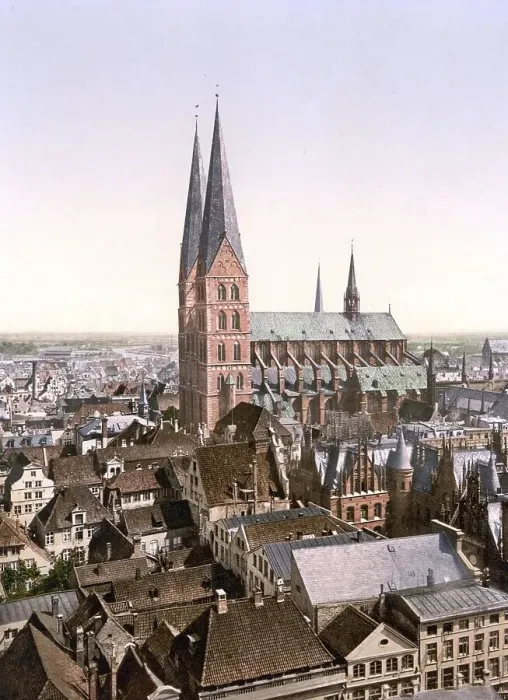 Framed Print : Luebeck St. Mary's Church, St