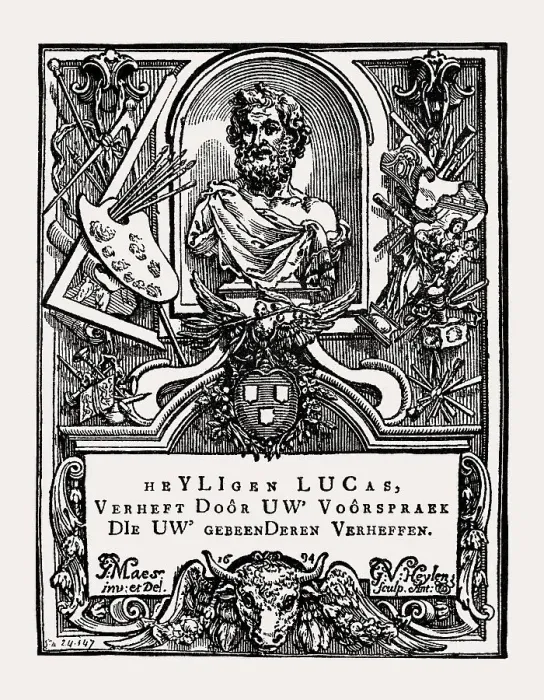 Framed Print : Luke the Evangelist by Gonzales van Heylen