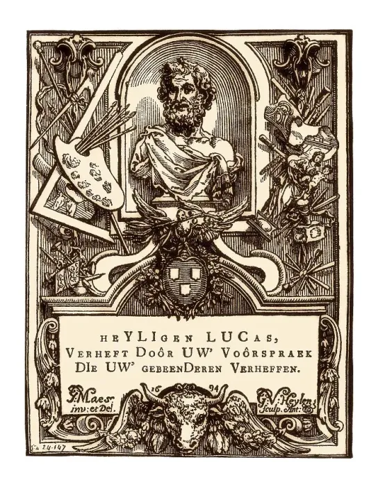 Framed Print : Luke the Evangelist by Gonzales van Heylen