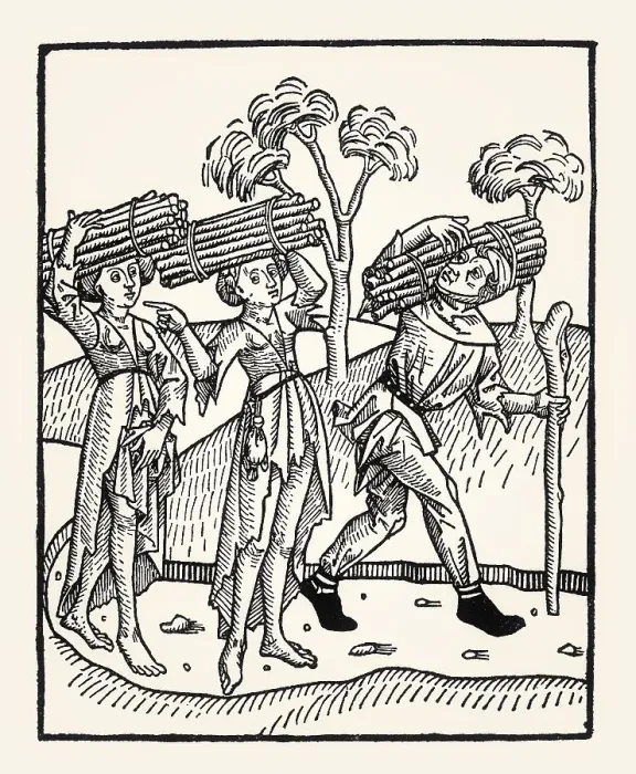 Framed Print : Lumber collectors, Buch der Beispiele der alten Weisen Framed Print : Lumber collectors, Buch der Beispiele der alten Weisen