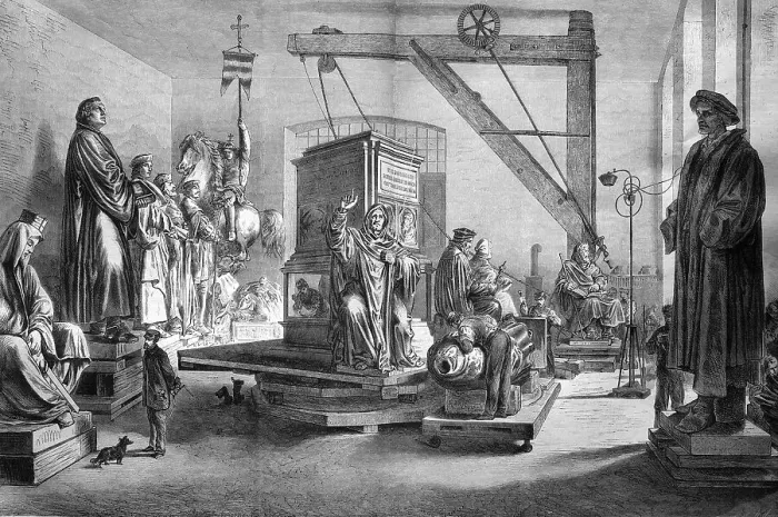 Framed Print : Luther Memorial in the Ziseliersaal