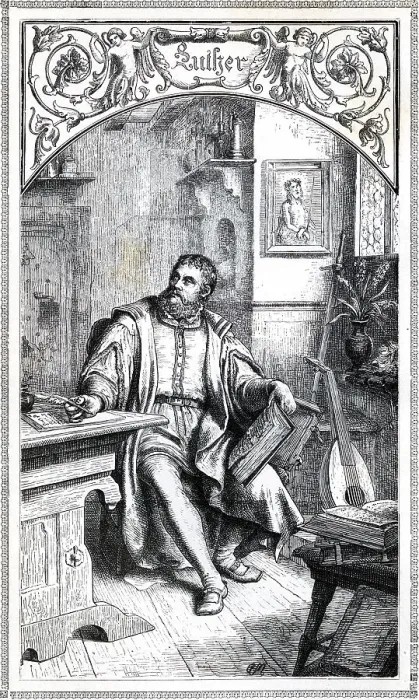 Framed Print : Luther at Wartburg, drawing by A Framed Print : Luther at Wartburg, drawing by A