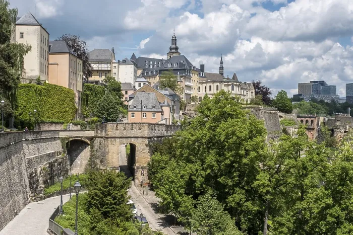 Framed Print : Luxembourg Upper Town Wall to the River Alzette Framed Print : Luxembourg Upper Town Wall to the River Alzette