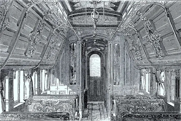 Framed Print : Luxurious Sleeping Car of the American Railroad