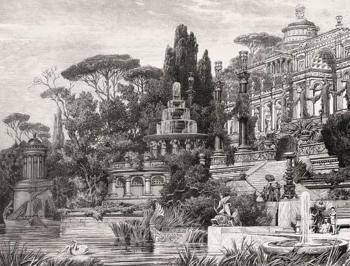 Framed Print : Luxurious villa in ancient Rome