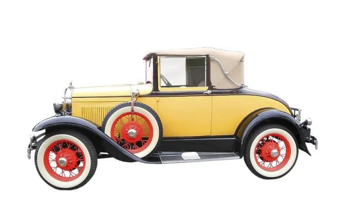 Framed Print : Luxury vintage car isolated on to white background