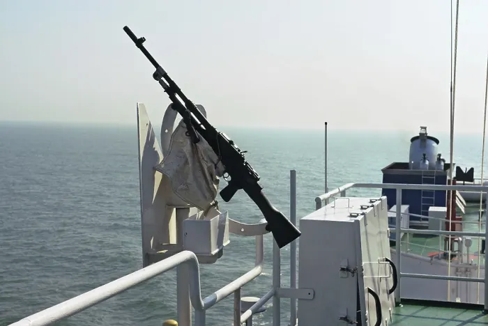 Framed Print : Machine gun mounted on stand, Bombay Framed Print : Machine gun mounted on stand, Bombay