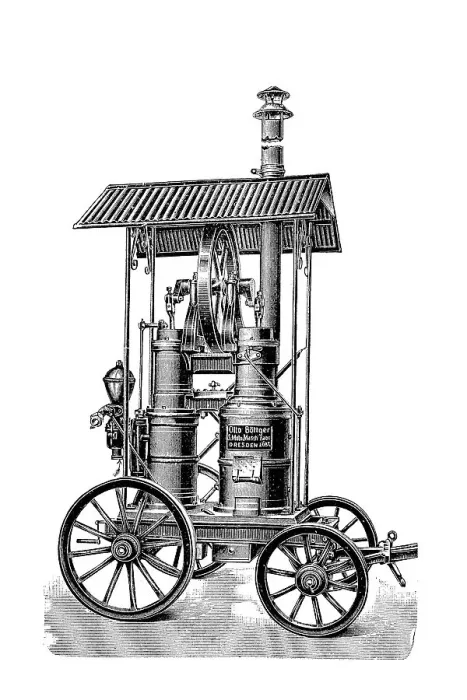 Framed Print : Machine for pumping hot air for industrial purposes