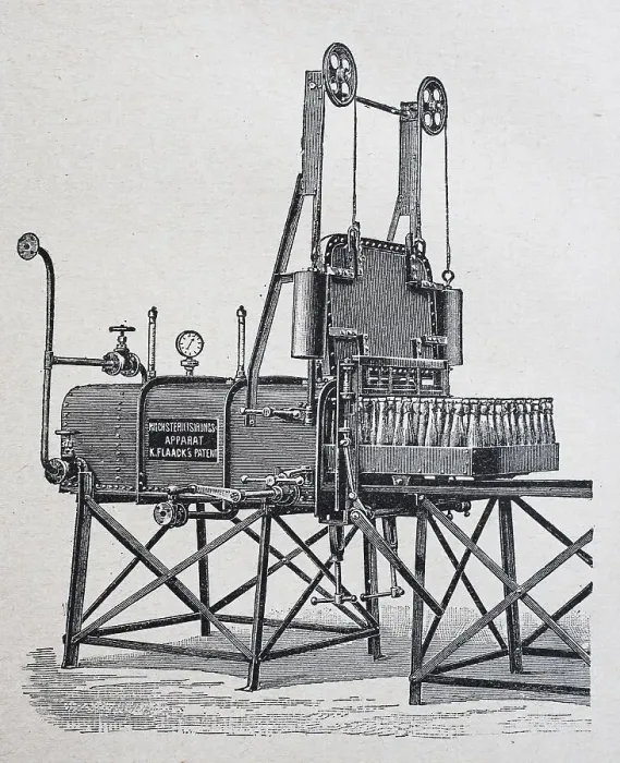 Framed Print : Machine for sterilising bottles, K Framed Print : Machine for sterilising bottles, K