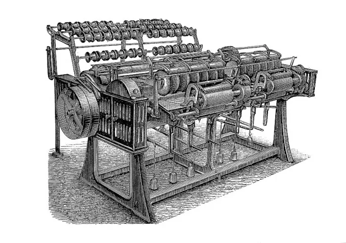 Framed Print : Machines for the production of linen