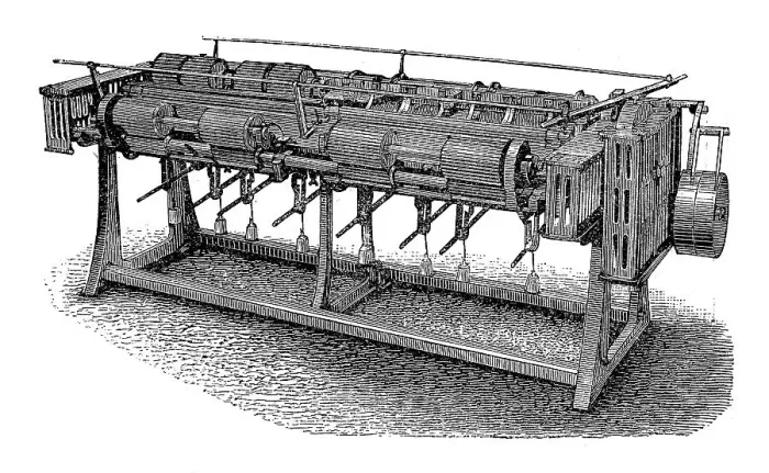 Framed Print : Machines for the production of linen