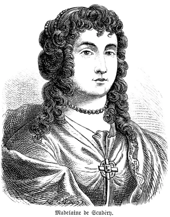 Framed Print : Madelaine de Scudery, portrait