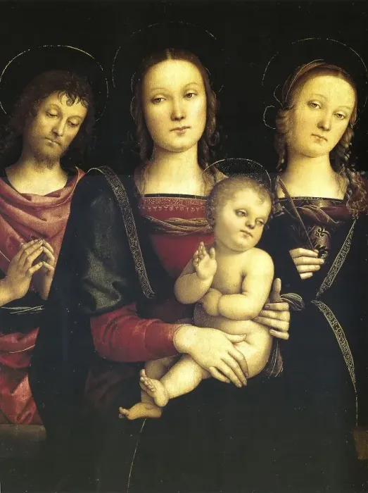 Framed Print : Madonna and Child between St. John the Baptist and St Framed Print : Madonna and Child between St. John the Baptist and St
