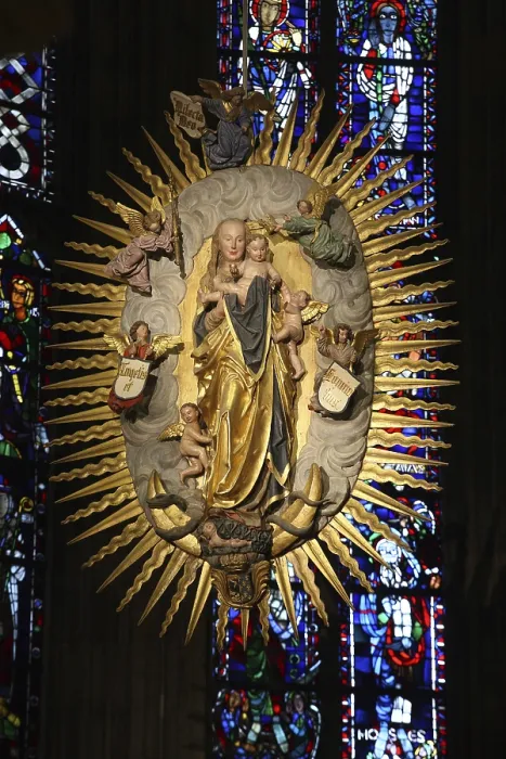 Framed Print : Madonna with a crown of rays, 1524 by Jan van Stevensweert Framed Print : Madonna with a crown of rays, 1524 by Jan van Stevensweert