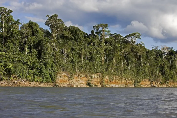 Framed Print : MADRE DE DIOS RIVER, MANU NATIONAL PARK IN PERU