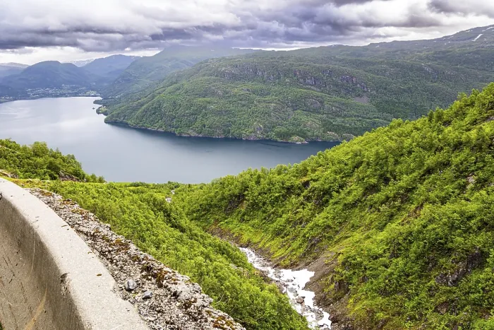Framed Print : Magnificent panorama of the fjord Framed Print : Magnificent panorama of the fjord
