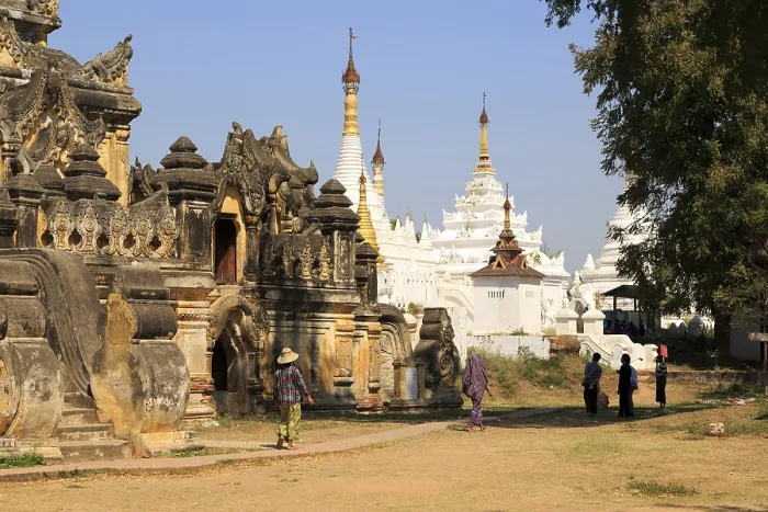 Framed Print : Maha Aung Mye Bonzan Kyaung Monastery in Myanmar