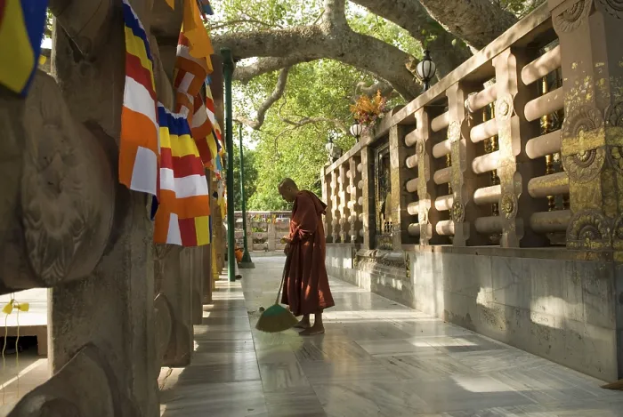 Framed Print : Mahabodhi temple, Bodhgaya, Bihar, India, Asia