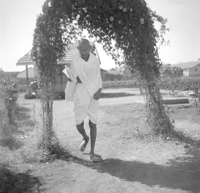 Framed Print : Mahatma Gandhi before his fast at Rajkot, Gujarat, India, Asia, March 3, 1939, Asia