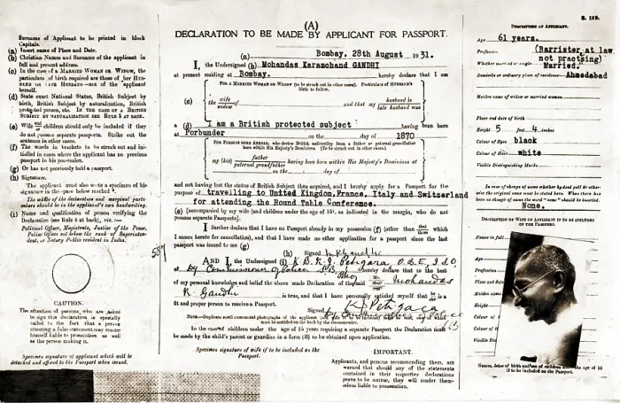 Framed Print : Mahatma Gandhi passport application form for his travel to Europe, India, Asia, 1931, Asia Framed Print : Mahatma Gandhi passport application form for his travel to Europe, India, Asia, 1931, Asia