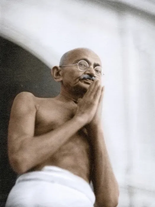 Framed Print : Mahatma Gandhi at public prayer meeting, Rungta House, Mumbai, Maharashtra, India, Asia, September 1944, Asia
